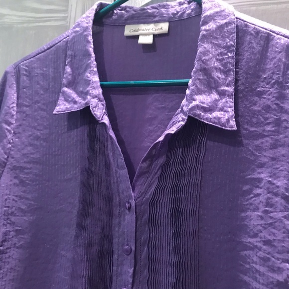 Women’s Coldwater Creek   Blouse Purple M - Picture 2 of 7
